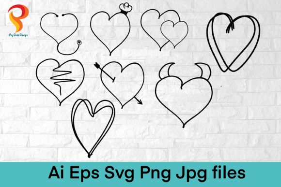 Download Hand Drawn Heart, Hand Lettered Hearts - Drawn Collection