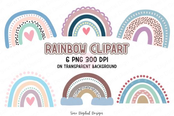 Download Pastel Rainbow Clipart Designs - Premium Resources